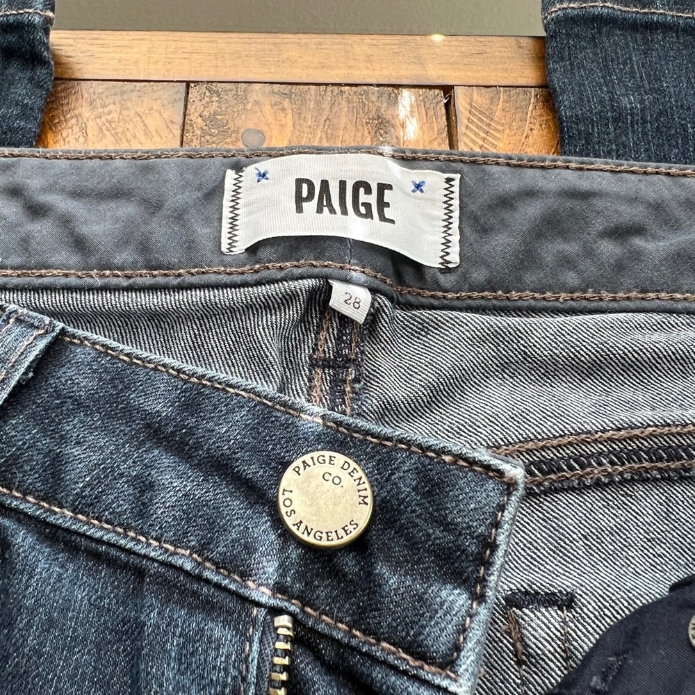 PAIGE Skyline Skinny Blue Jeans - 28 - Picture 9 of 9